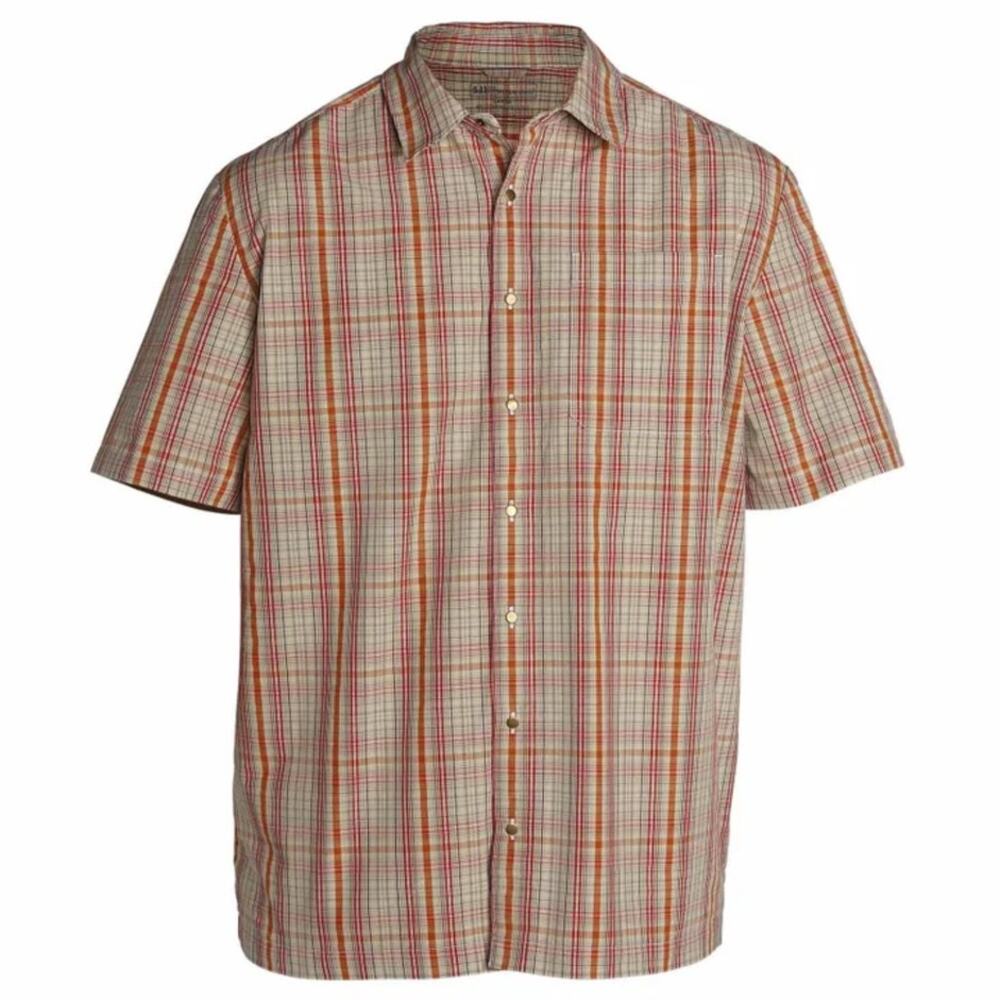 EUC 5.11 Tactical Series Classic Covert CCW Tan Plaid Snap Front Shirt Men’s XL